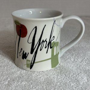 Rosanna NEW YORK Apple Mug The City That Never Sleeps/Where Everything Begins